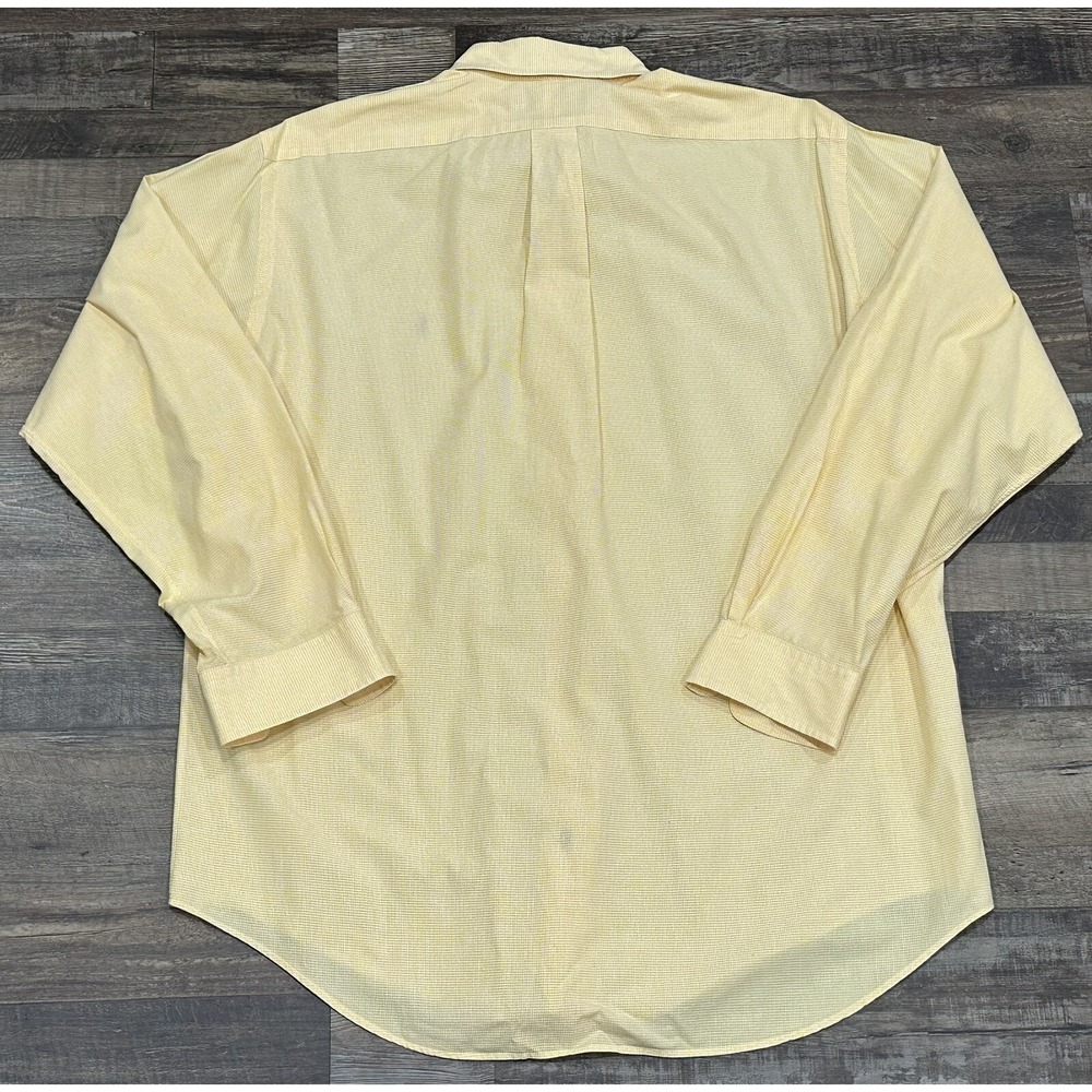 Polo Ralph Lauren Mens Button Up Shirt Yarmouth Yellow Plaid 16 34/35 Plaid Down - Picture 2 of 3
